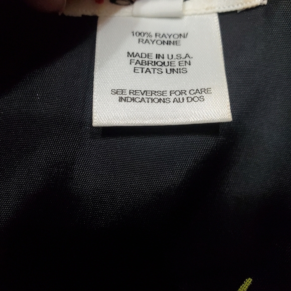 Talbots Women's Size 12 Dress Shift Maxi Style Black Chiffon w/Floral Design - Picture 3 of 4